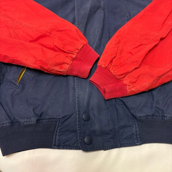 Vintage 90s Nautica Men’s Medium Tricolor Hooded Jacket Colour Block 100% Cotton - Picture 3 of 13